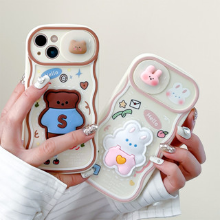 Ốp Điện Thoại Silicon Chất Lượng Cao Hình Gấu / Thỏ Cho iPhone 11 12 13 PRO MAX 12 PRO 13 PRO MAX14 14 PRO MAX