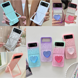 Ốp Điện Thoại Cứng Chống Sốc Màu Trơn Có Giá Đỡ Cho Samsung Galaxy Z Flip 3 Z Flip 4