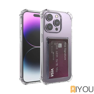 Ốp Điện Thoại Trong Suốt Chống Sốc Có Ngăn Đựng Thẻ Cho Iphone 14 Pro Max 13 Pro Max 12 11 Pro Max 12 Mini 7 8 Plus
