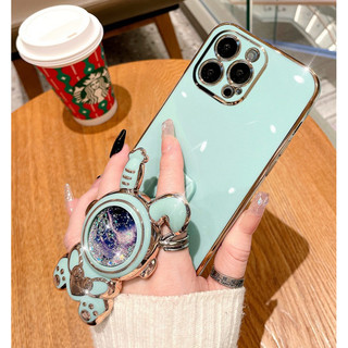 Ốp Điện Thoại Mạ Điện Màu Trơn Có Giá Đỡ Hình Thỏ Cho iPhone14 Pro MAX iPhone13 Pro MAX 12 Pro MAX 11 Pro MAX XS MAX XR X