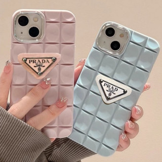 PRADA Ốp Điện Thoại TPU Mềm Chống Sốc Hình Tam Giác 3D Cho IPhone 14 13 11 Pro Max Xs Max Xr X Xs Max