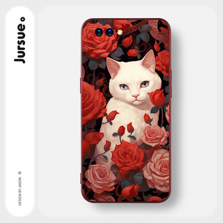 Ốp lưng JURSUE mềm chống sốc hình dễ thương đẹp độc lạ mèo Cho OPPO Reno 5 F9 A15 A16 A53 A54 A5S A3S 4G 5G Y3709