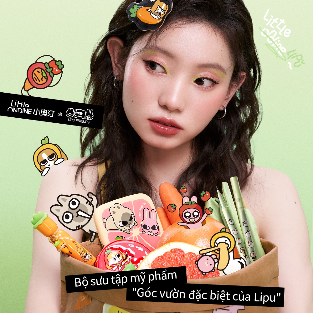Little Ondine × Siam Reap Bộ sưu tập hợp tác Essence Cushion Liquid Eyeliner Pen Hydrating Lip Gloss Highlighter & Blush Palette