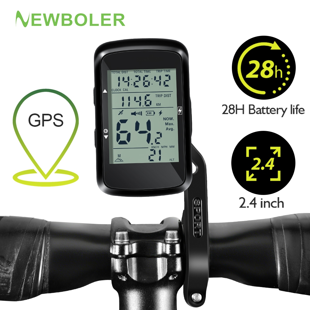 NEWBOLER GPS Xe Đạp Máy Tính Đồng Hồ Tốc Độ Màn Hình Cảm Ứng 2.4Inch Xe Đạp Thông Minh Không Dây Đồng Hồ Đo Cho MTB Xe Đạp Đường Bộ Phụ Kiện