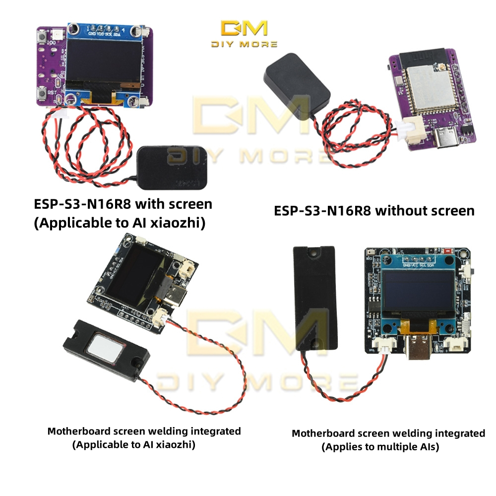 DIYMORE MINI ESP32-S3-N16R8 Ban Phát Triển Mô Đun Robot Đối Thoại Bằng Giọng Nói Xiaozhi Ai Với Màn Hình Ol 0,96 Inch Loại C
