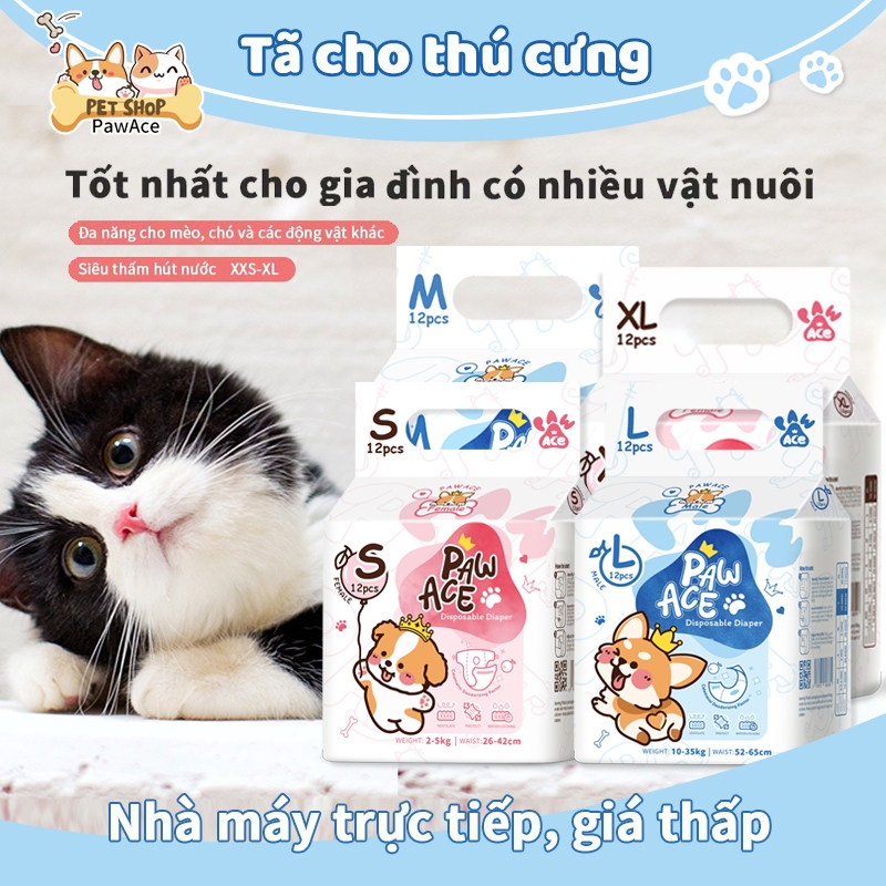 12 miếng tã siêu mỏng thoáng khí cho thú cưng XXS-XL