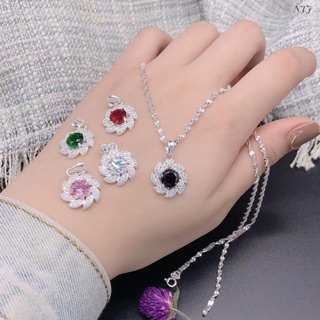 DÂY CHUYỀN DẠNG XOẮN MẶT ĐÁ CAO CẤP