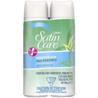 Kem bọt cạo lông Gillette Satin Care (màu xanh)