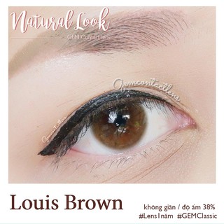 Lens áp tròng LOUIS BROWN - HSD 1 NĂM
