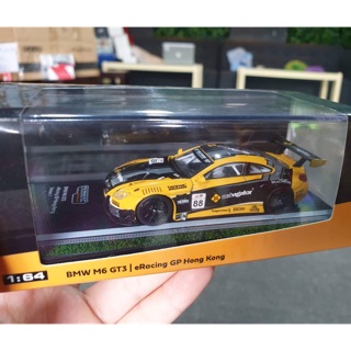 Xe Mô Hình BMW M6 GT3 eRacing GP Hong Kong Season1 1:64 Tarmac Works ( Vàng sọc Đen #88 )