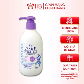 Dưỡng thể ý dĩ Hatomugi nâng tone da, sữa dưỡng thể trắng da chống nắng spf 31