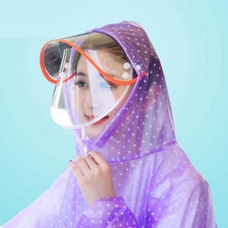 Áo Mưa 1 Đầu, 2 Đầu Có Kính Che Mặt Cánh Dơi Chấm Bi Chống Thấm Cao Cấp Chất Liệu Dày Dặn