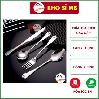 Thìa inox, muỗng inox ăn cơm cán dài hàng cao cấp kho sỉ mb