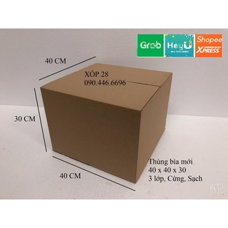 40x40x30 Hộp thùng giấy bìa carton mới cứng dùng đóng gói hàng hóa chuyển nhà giá rẻ