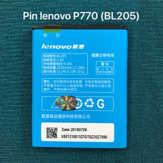 Pin Lenovo P770 zin theo máy, kí hiệu trên pin BL205