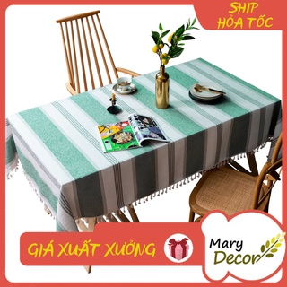Khăn trải bàn cao cấp Mary Decor chất liệu cotton thêu - KBCC12