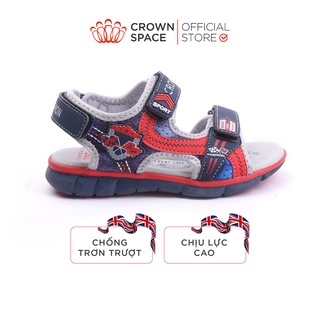 Dép Quai Hậu Bé Trai Đi Học Đi Chơi Crown Space Cao Cấp CRUK529 Nhẹ Êm, Chống Hôi Chân Size 26 đến 35