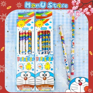 Hộp 12 cây bút chì gỗ DORAEMON DOREMON dễ thương cute MON0075