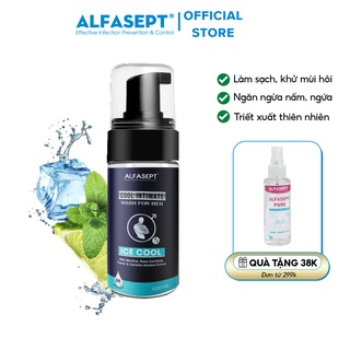 Bọt Vệ Sinh Nam ALFASEPT Intimate Wash For Men Giúp Làm Sạch Nhẹ Nhàng, Khử Mùi, Ngăn Ngừa Nấm Ngứa Lọ 100ml