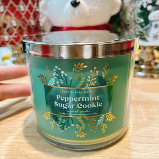 PEPPERMINT SUGAR COOKIE - Nến 3 Bấc Bath &amp; Body Works Usa