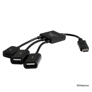 Dây cáp OTG 3 trong 1 cổng USB 3.1 Type-C sang Micro USB 2.0 chất lượng cao