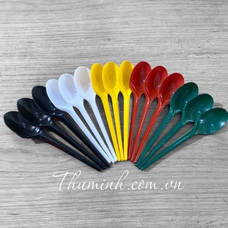 Combo 100 Muỗng Nhựa Gia Tường Cao Cấp Đủ Màu