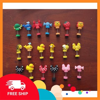 Sỉ 50 sticker Lò xo 3D gắn dép cá sấu - dẹp sục