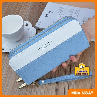 Ví dài cầm tay nữ 2 ngăn khóa kéo sang trọng thời trang nhiều ngăn đựng tiền đựng thẻ và điện thoại S941