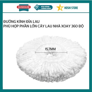 BÔNG LAU NHÀ MICROFIBER XOAY 360 ĐỘ SUNHOUSE KS-CO350M
