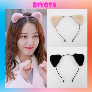 Bờm tóc Bivota bờm tóc rửa mặt skincare băng đô tai mèo hàn quốc B35