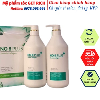 Dầu gội xả NO 8 plus hương thơm phục hồi tóc hư tổn 1000ml