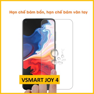 Kính cường lực Vsmart Joy 4 cao cấp trong suốt, đầy đủ hộp và tặng kèm giây lau màn hình/ vsmart Joy4