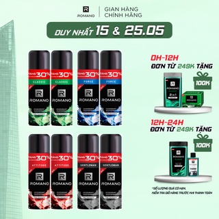 Combo 2 Xịt toàn thân Romano 195ml