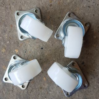 Bánh xe nhựa trắng 4cm