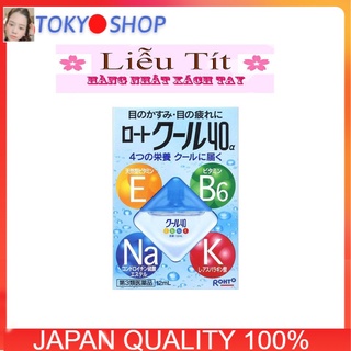Thuốc nhỏ mắt Rohto xanh Nhật bản Vita 40 bổ xung vitamin (12ml)