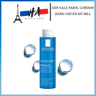 Nước hoa hồng La Roche Posay Cho Da Dầu Mụn Toner Lrp Effaclar Astringent Micro-Exfoliating Lotion 200ml (Đủ Bill)