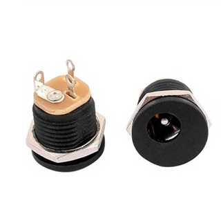 Jack cái DC 5.5x2.1MM - Loại có ren siết ốc cố định