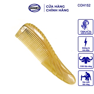 Lược Sừng HAHANCO Khía Đuôi Thon Nhỏ Gọn (Size: M - 16,5cm) COH152