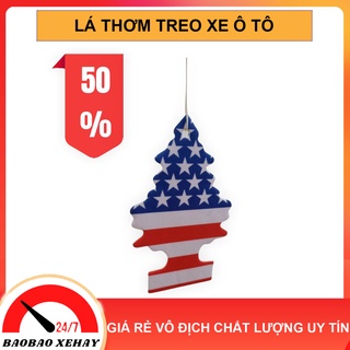 [KHÔNG ĐÂU RẺ BẰNG] Nước Hoa Khô Treo Xe Ô Tô - Cây Thông Thơm Cờ Mỹ - BAOBAO