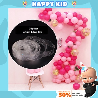 Dây kết bóng trang trí sinh nhật thôi nôi đầy tháng 5m HAPPYKID DKB