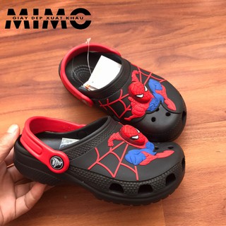 [Tặng jibit] Dép sục Spiderman, sục cross cho bé đi trong nhà hình siêu nhân người nhện phát sáng