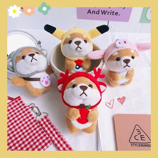 Móc chìa khoá/ Móc treo balo thú bông chó Corgi kute xĩu