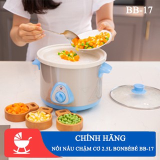 [ CHÍNH HÃNG ] Nồi nấu chậm cơ 2.5L Bonbébé BB-17 [ LOVI MART ]