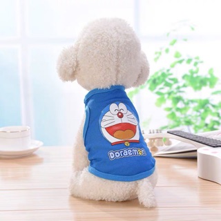 ÁO THUN LƯỚI CHO CHÓ MÈO HÌNH DOREMON