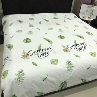Chăn hè trần bông cotton đũi mềm mịn - Lá Xanh FS