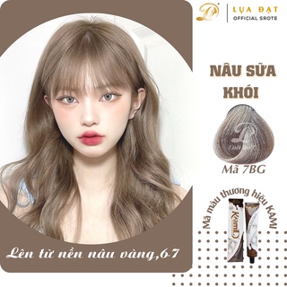 Thuốc Nhuộm Tóc Màu NÂU SỮA Không Tẩy (7BG) Kami chính hãng
