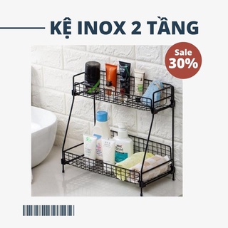 [VIDEO] Kệ inox 2 tầng để đồ nhà bếp, đồ dùng phòng tắm đồ mỹ phẩm để bàn tiện lợi