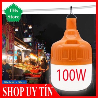 Bóng đèn tích điện 6-8h , loại 100w sạc tích điện có móc treo