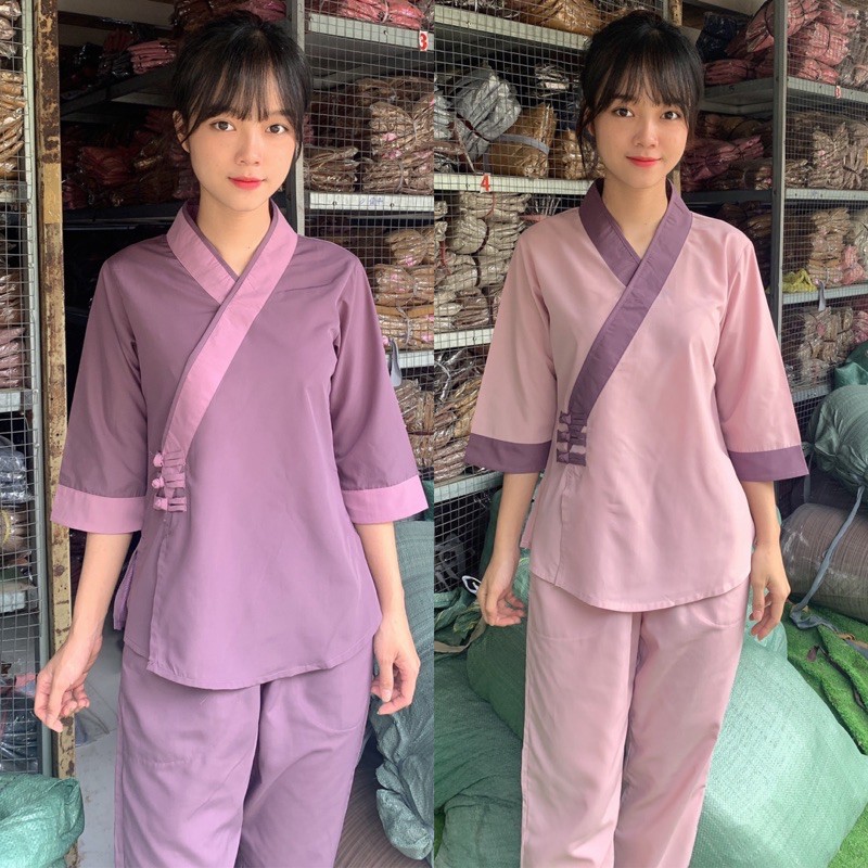 Tim 3 Nút Nữ # Đồ Lam Đi Chùa#Quần Áo Nữ