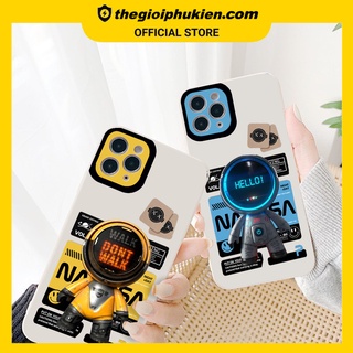 Ốp iphone - Ốp lưng iphone cạnh vuông viền camera Space hello dành cho ip 6 đến 14promax - ng141